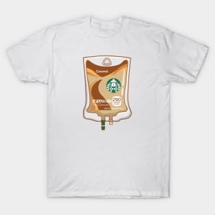 Caramel Iced Coffee Drink IV Bag T-Shirt